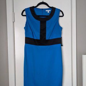 Blue & Black sleeveless sheath NY&CO dress NWT